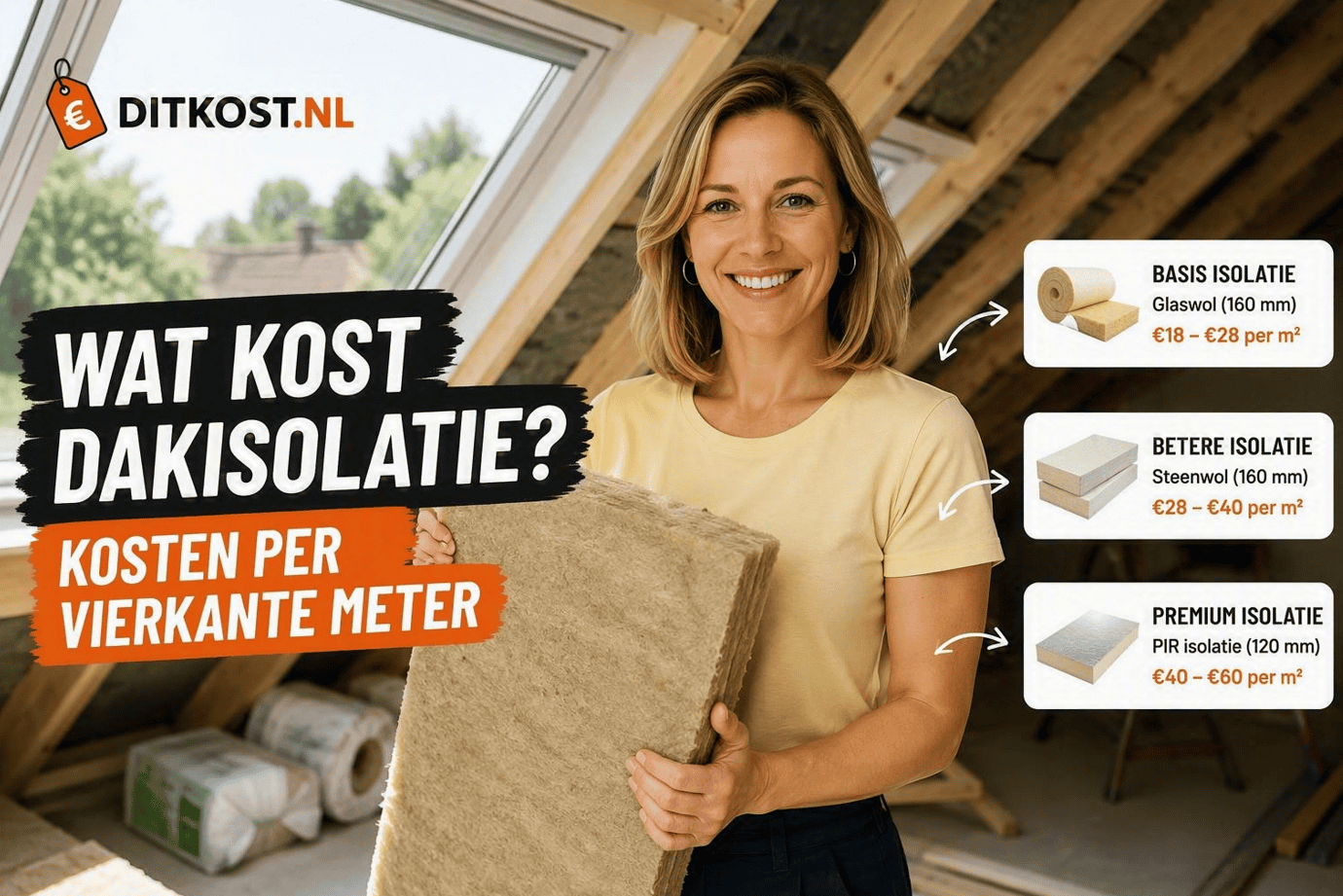Wat kost dakisolatie? Kosten per vierkante meter
