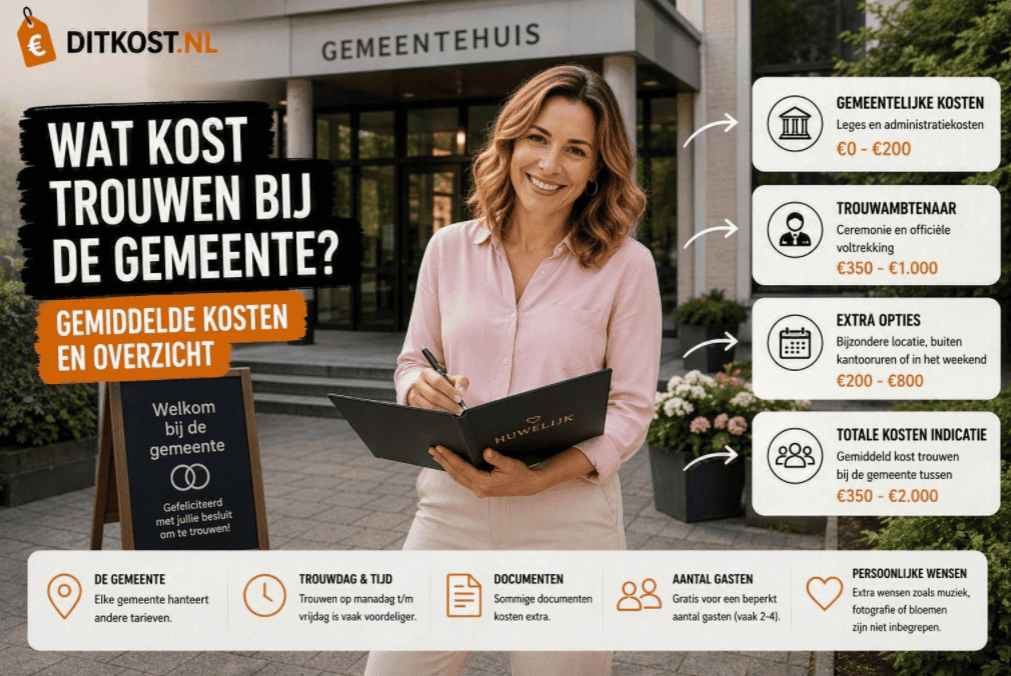 Wat kost trouwen bij de gemeente?