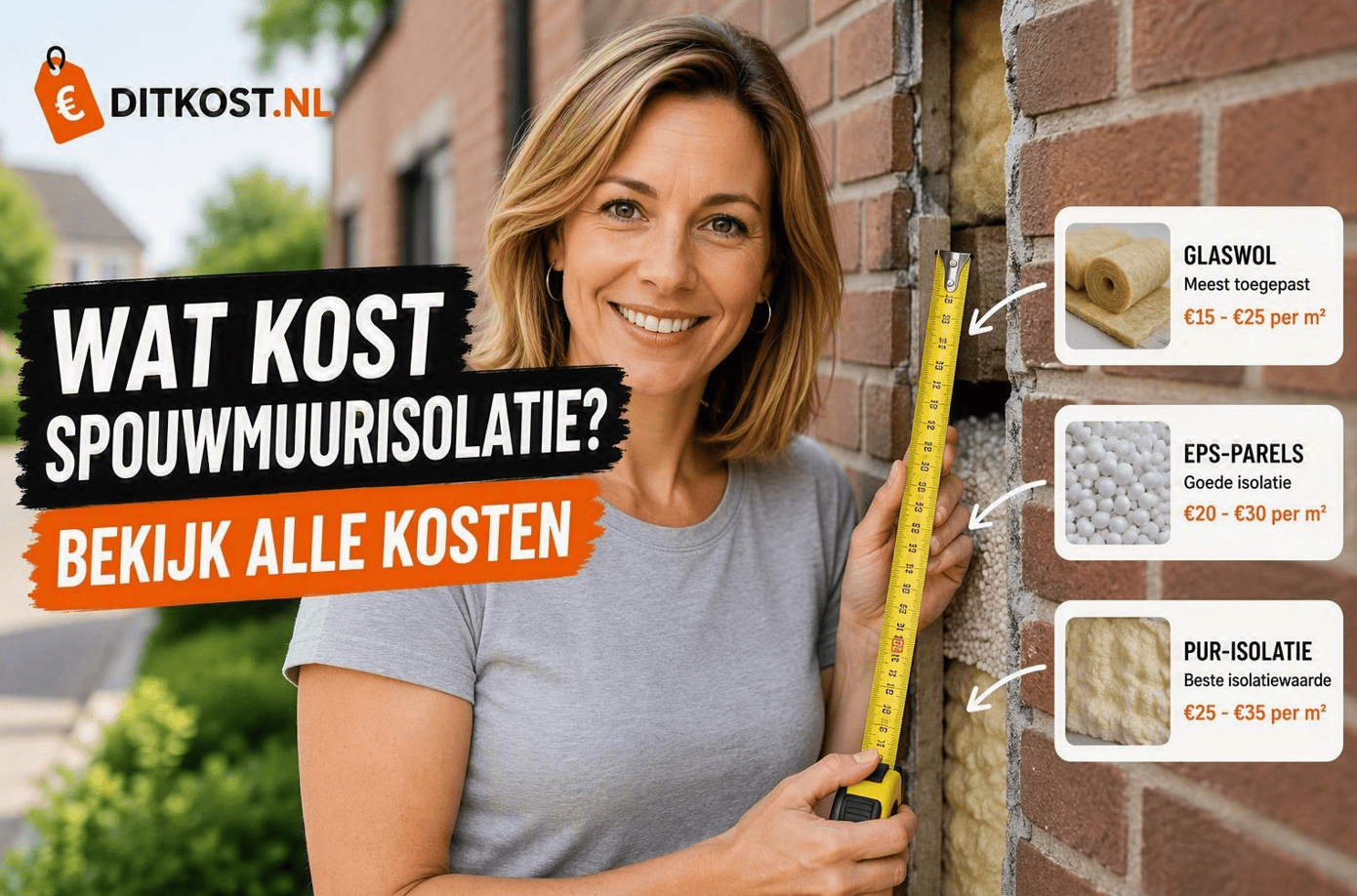 Wat kost spouwmuurisolatie? Bekijk alle kosten