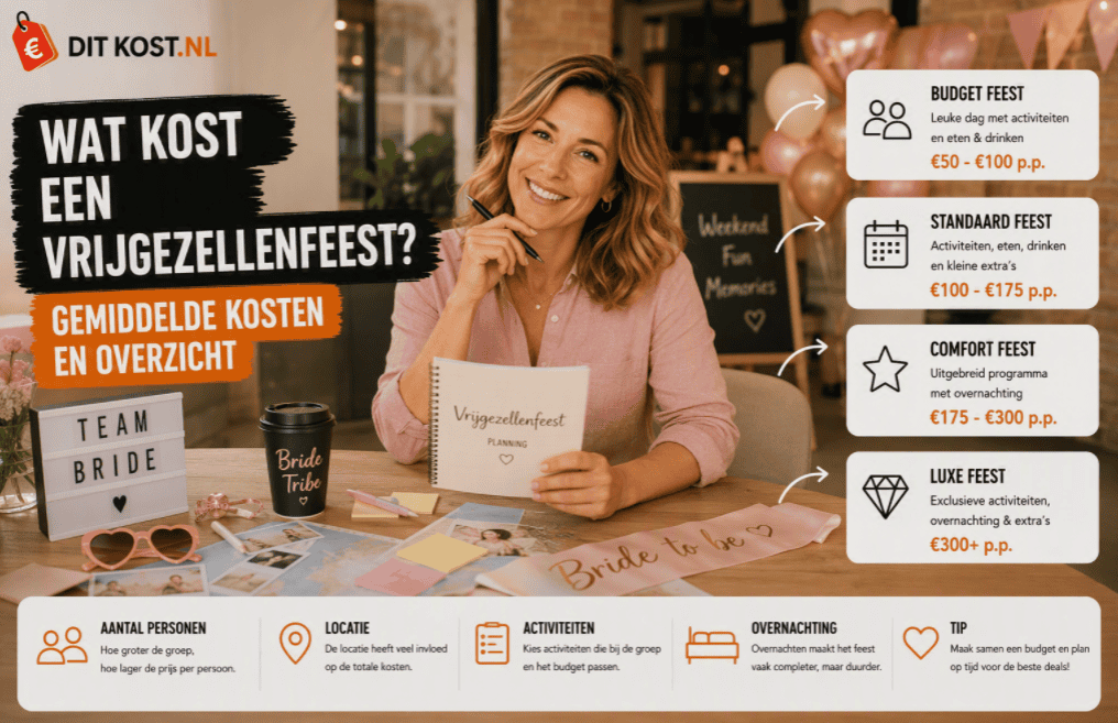 Wat kost een vrijgezellenfeest?