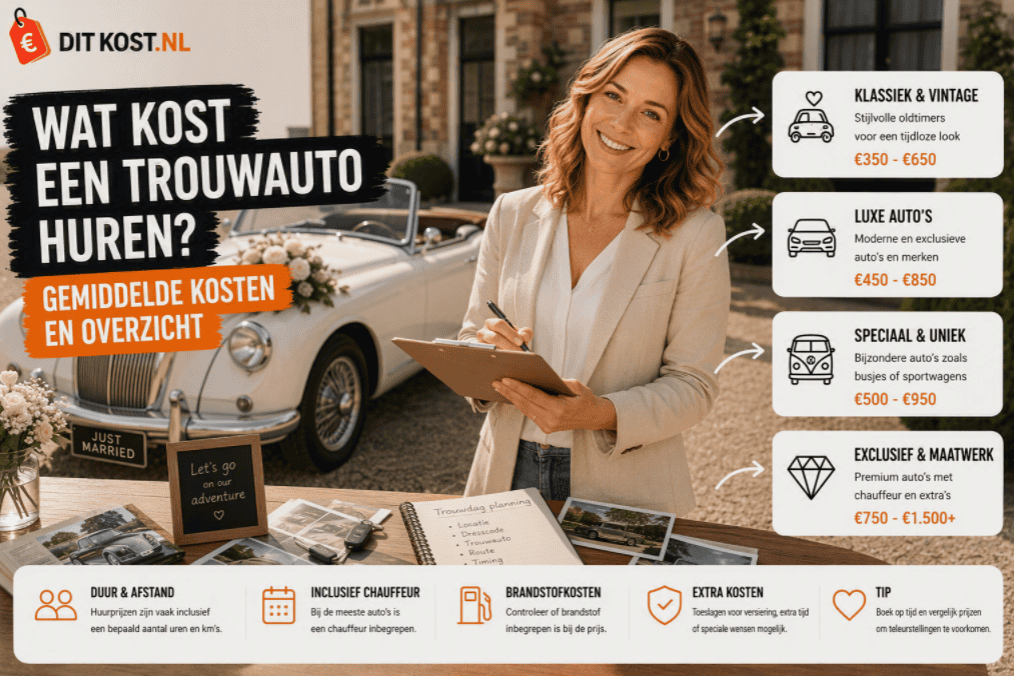 Wat kost een trouwauto?