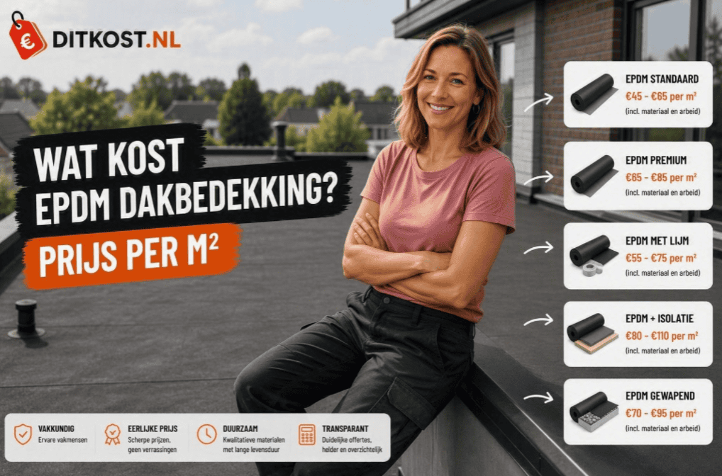 Wat kost EPDM dakbedekking? Prijs per m²