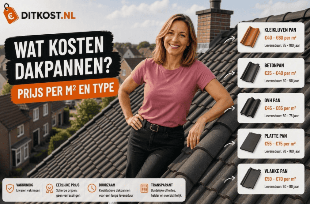 Wat kosten dakpannen? Prijs per m² en type