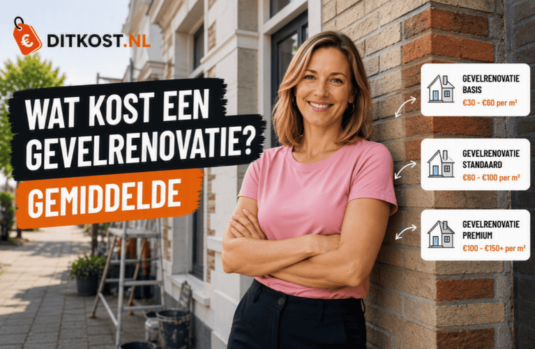 Wat kost een gevelrenovatie? Overzicht van de gemiddelde kosten per vierkante meter voor gevelrenovatie, inclusief basis-, standaard- en premium renovatie.