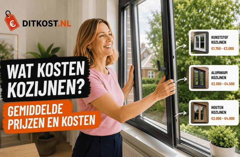Wat kosten kozijnen met gemiddelde prijzen voor kunststof, aluminium en houten kozijnen