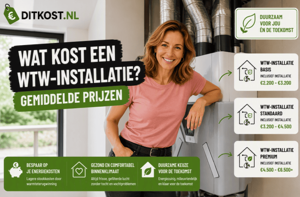 Wat kost een WTW-installatie? Gemiddelde prijzen