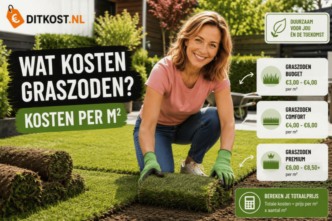 Wat kosten graszoden? Kosten per m²