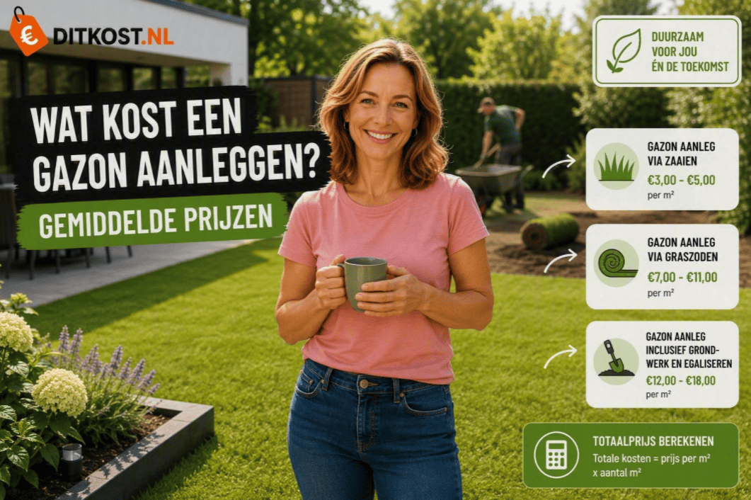 Wat kost een gazon aanleggen? Gemiddelde prijzen