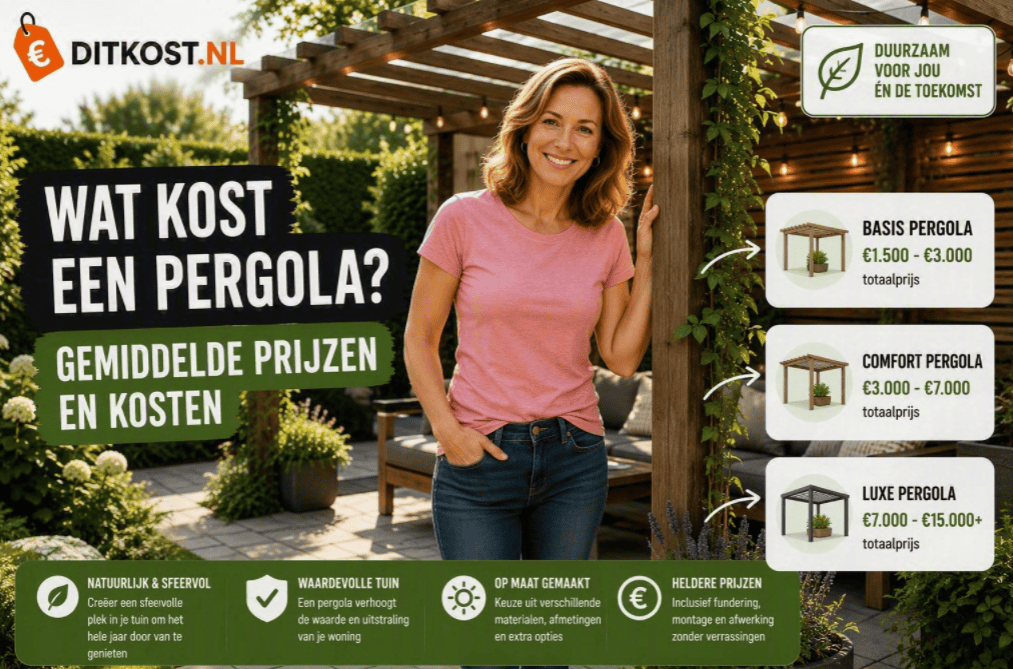 Wat kost een pergola? Gemiddelde prijzen en kosten