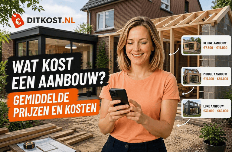 Wat kost een aanbouw met gemiddelde prijzen voor een kleine, middelgrote en luxe aanbouw aan een woning.