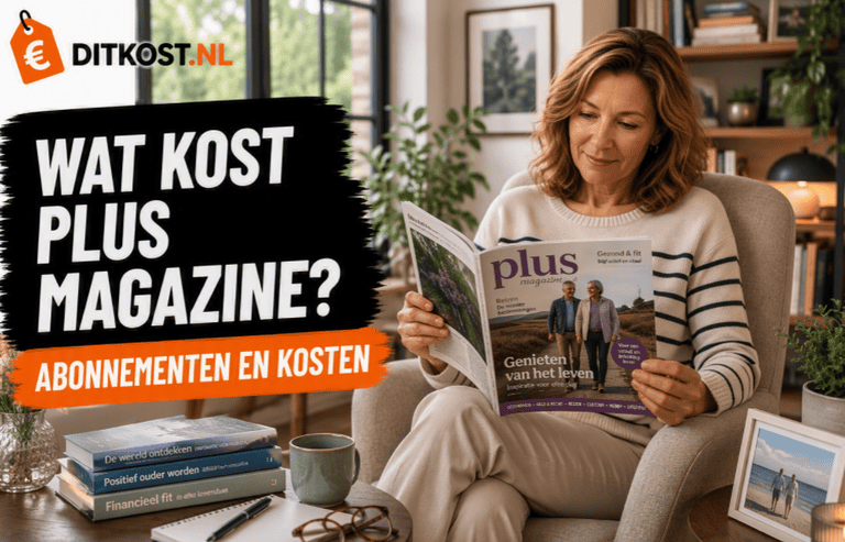 Persoon leest Plus Magazine in een comfortabele leesstoel in een sfeervolle woonkamer met boeken, planten en inspirerende lifestyle-elementen.