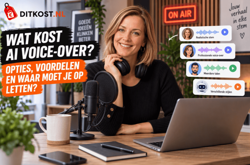 Wat kost AI voice-over? Kosten, abonnementen en mogelijkheden vergelijken