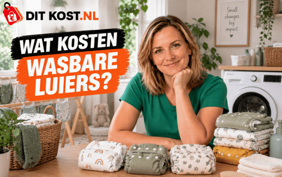 Wat kosten wasbare luiers? Wasbare luiers met praktische wasbenodigdheden.