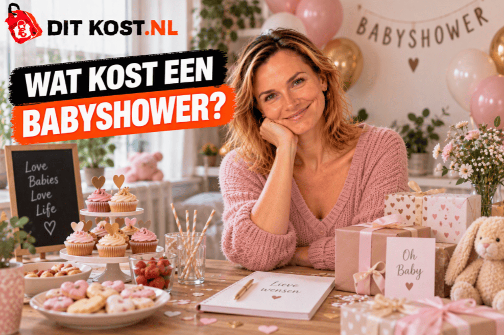 Wat kost een babyshower? Babyshower met versiering, lekkernijen en cadeaus.