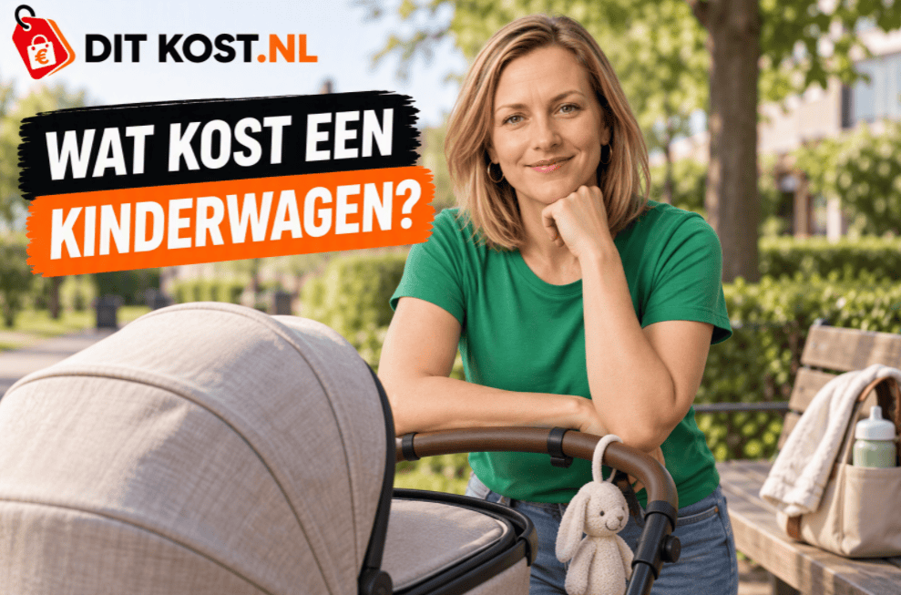 Wat kost een kinderwagen? Kinderwagen met de vaste fictieve persoon van DitKost.nl.