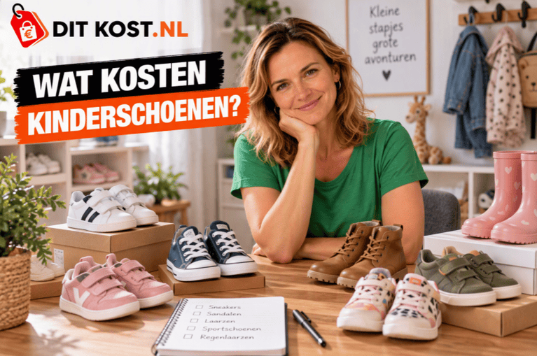 Wat kosten kinderschoenen? Verschillende soorten kinderschoenen en laarzen.