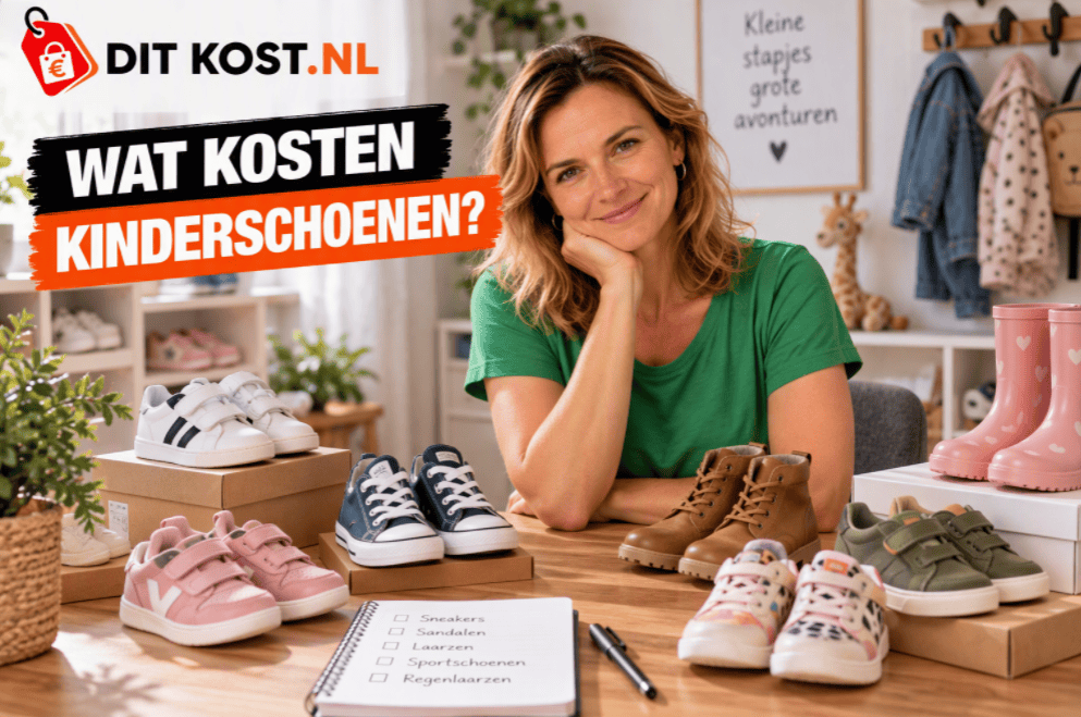 Wat kosten kinderschoenen? Verschillende soorten kinderschoenen en laarzen.