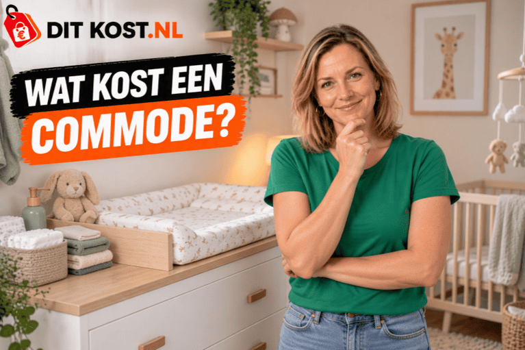 Wat kost een commode? Commode met aankleedkussen en babybenodigdheden.